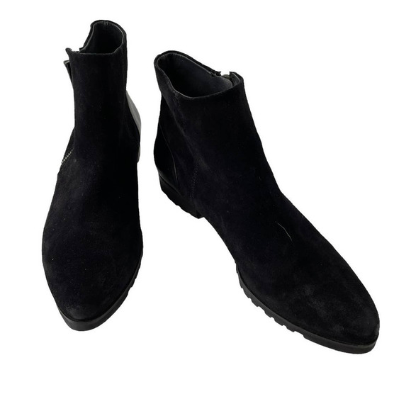 PAUL GREEN DINA BLACK SUEDE ZIP UP ANKLE BOOTIES - Picture 5 of 8